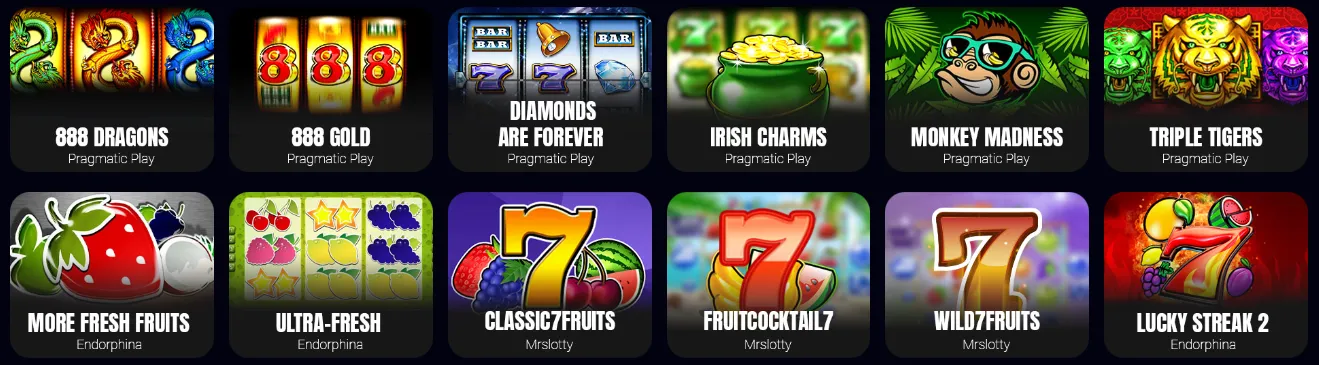 Sélection des meilleures machines à sous en ligne Zizobet